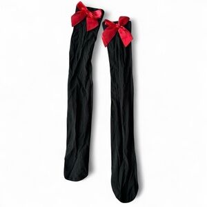 Dolls Kill bow high socks